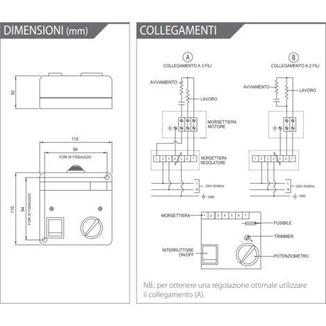 Régulateur de vitesse électronique monophasé Elicent 1RV2007