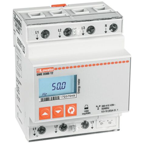 Compteur LOVATO énergie numérique triphasé avec neutre DMED300T2 (1/2)