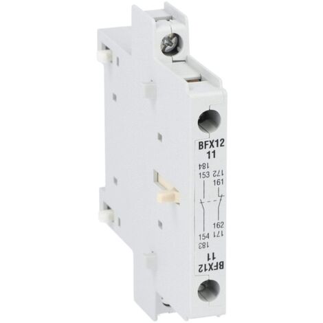Contact auxiliaire Lovato 1NO+1NC montage latéral BFX1211 (1/6)
