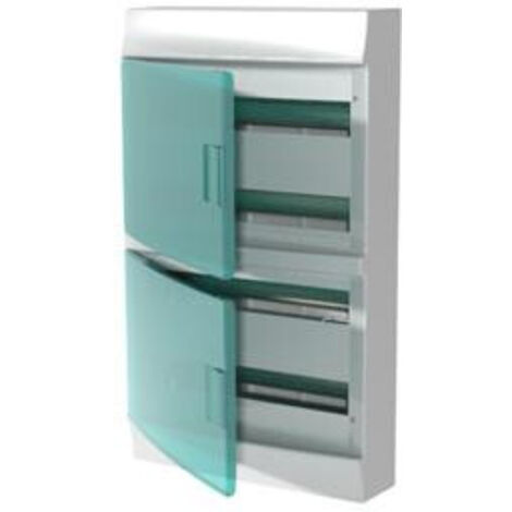 Tableau mural ABB 72 modules IP41 porte bleu petrol blanc 41P18X42 (1/4)