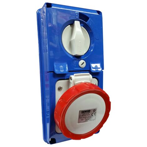 Gewiss prise verrouillée verticale 3P+N+E 16A IP67 GW66331N (1/2)