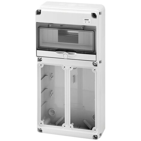 Tableau Gewiss 10 modules avec 2 brides pour prises industrielles GW68025N (1/2)