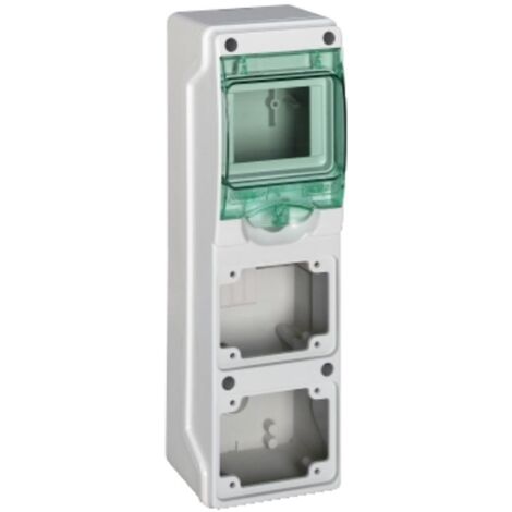 Tableau Schneider industriel 4 modules pour 2 prises encastrées 10361