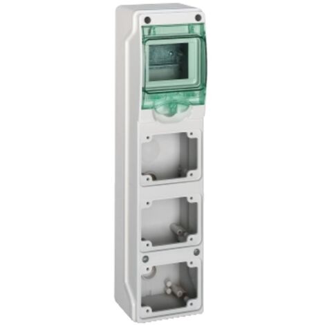 Tableau Schneider industriel 4 modules pour 3 prises encastrées 10362