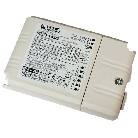 Mini ballast électronique TCI MBQ 142/2 1X26-32-42 137968/142