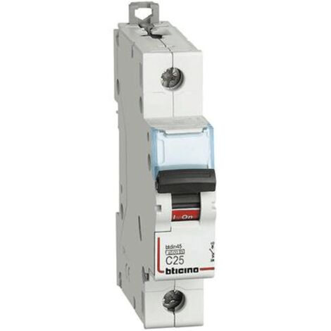 Bticino interrupteur magnétothermique 1 pole 4,5 KA 25A FA81C25