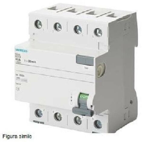 Siemens interrupteur différentiel pur 4 pôles 40A 30mA AC type 4 modules 5SV43440 (1/2)