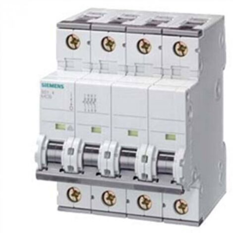 Interrupteur magnétothermique Siemens 4P 32A 6 ka Type C 4 Modules (1/3)
