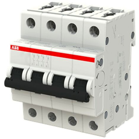Interrupteur magnétothermique-ABB 4P 16A 4.5 kA Type C 4 Modules S204L