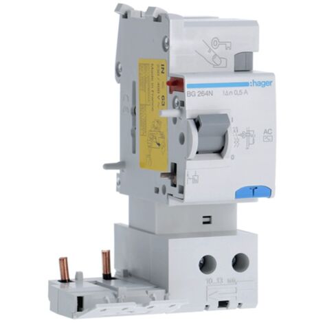 Bloc différentiel Hager 2P 63A 500mA AC 2 modules BG264N