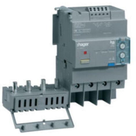 Hager – Bloc différentiel électronique 4P 160A HBA161H – Courant différentiel 300mA – Tension 220-415Vac – Montage sur rail DIN