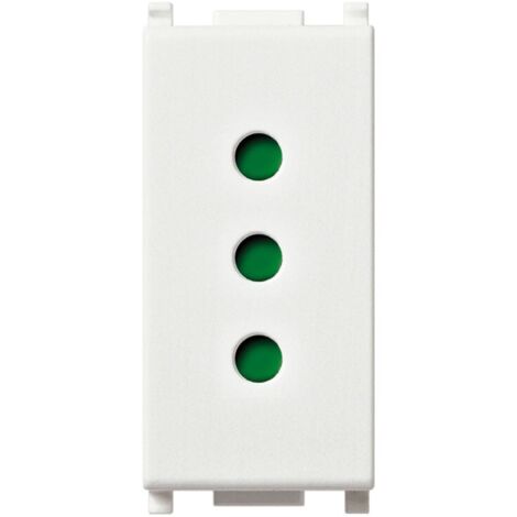 Vimar Plana prise 2P+E 10A type P11 norme italienne Blanc 14201