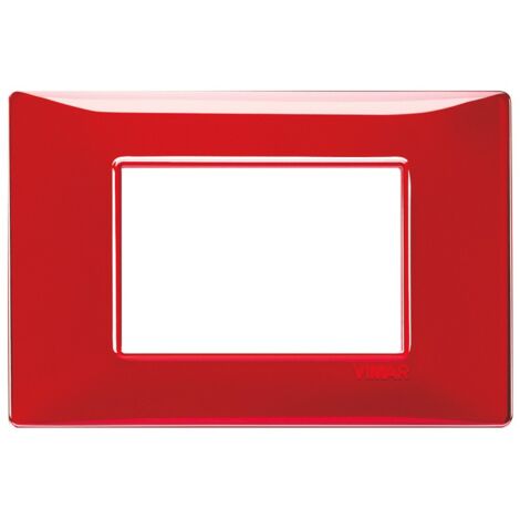 Vimar Plana plaque 3 modules couleur rubis 14653.51