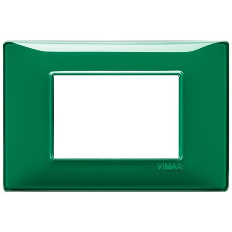 Vimar Plana plaque 3 modules couleur émeraude 14653.47