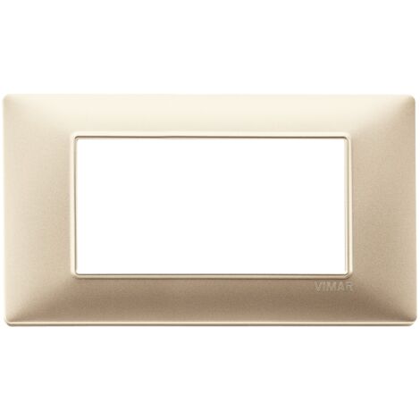 Vimar Plana plaque 4 modules couleur Champagne mat 14654.22