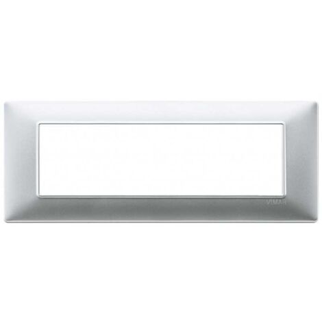 Vimar Plana plaque 7 modules couleur argent mat 14657.20