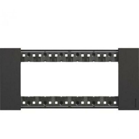 Plaque Bticino Living Now 6 modules couleur noir KA4806KG