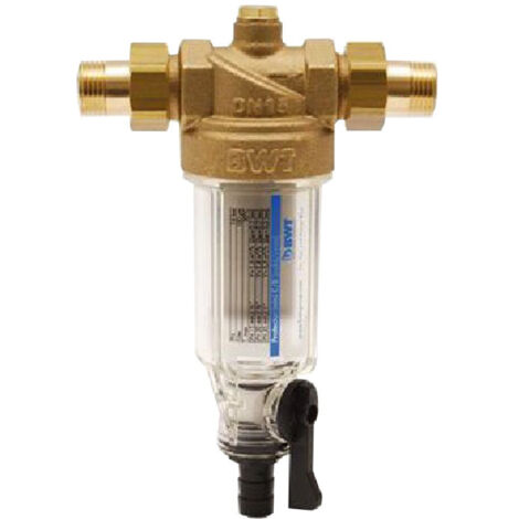 BWT – Filtre à sable de sécurité 3/4'' – Capacité de filtration 100μm – Pour eau potable et technologique – Installation conforme aux normes