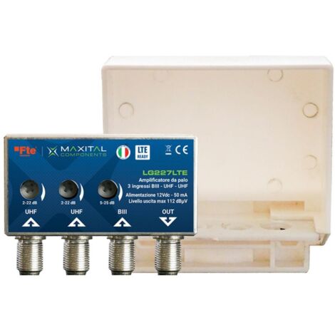 Amplificateur de mât FTE 3 entrées VHF/UHF avec filtre LTE LG227LTE