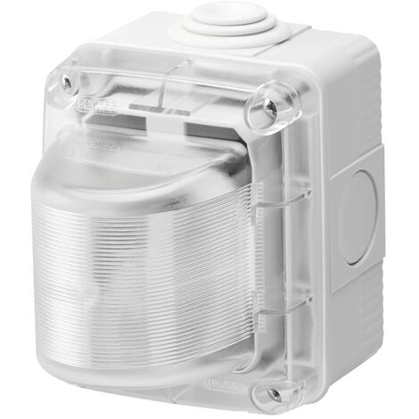 Gewiss – Voyant de signalisation transparent 15W 230V – Diffuseur IP55 gris RAL 7035 – Pour interrupteur et prise (1/2)