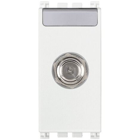 Prise coaxiale type F femelle blanc (1/2)
