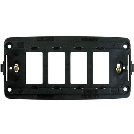 Support 4 modules Master également compatibles avec les interrupteurs Bticino Magic