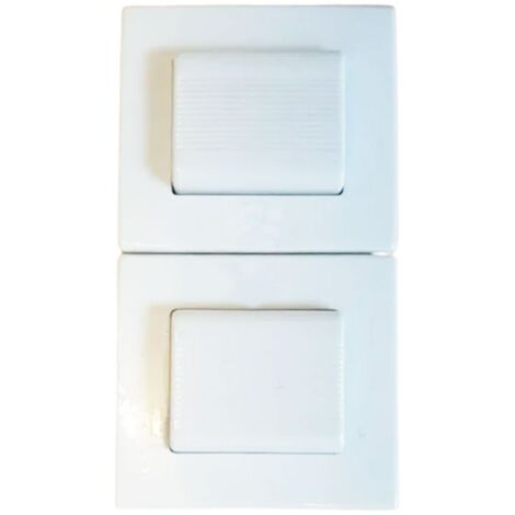Double bouton-poussoir avec flèches Ave Banquise Sistema 45 45B56