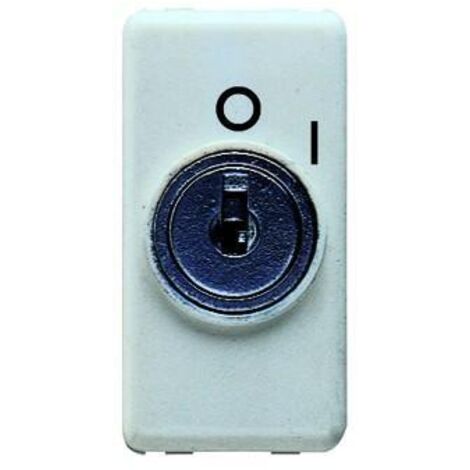 Interrupteur Gewiss system bipolaire à clé blanc GW20005 (1/2)