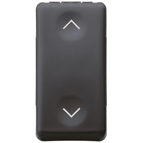 Double bouton-poussoir Gewiss system verrouillé noir GW21521