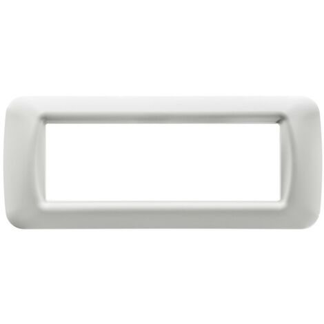 Plaque top Gewiss system blanche 6 places blanc nuage GW22506