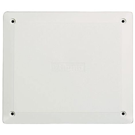 Bticino – Couvercle pour boîte d'encastrement 150x200mm – Résine antichoc – Rectangulaire – Fixation avec vis – Compatible avec modèle 16206 - 16206C