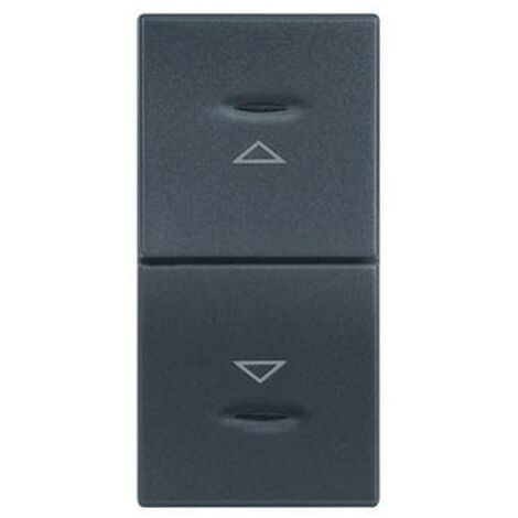 Double bouton-poussoir Legrand Vela non verrouillé anthracite 682745