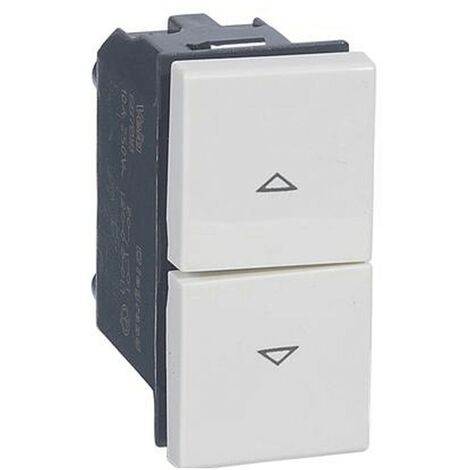 Double bouton-poussoir Legrand Vela non verrouillé blanc 687018