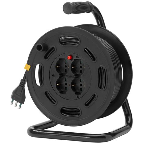Vimar enrouleur de câble avec 4 prises universelles 10/16A longueur 30mt 0P32731