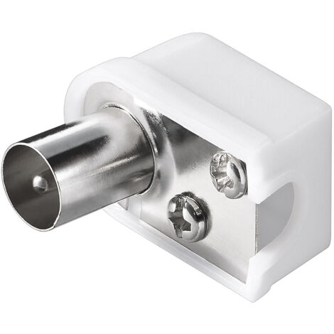 Fiche Coaxiale Coudée CABELCON 99909691 - Pour Câble RG6 4.9/5.1 - Classe A, Blindage Haute Performance
