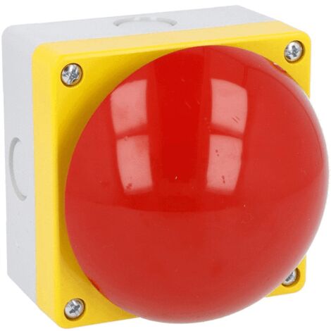 Bouton-poussoir rouge Palm Lovato avec déclenchement par traction NO NC LP9P11R (1/5)