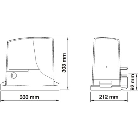 Kit pour portail coulissant Nice ROBUSKIT jusqu'à 600KG 24VDC RB600BDKCE