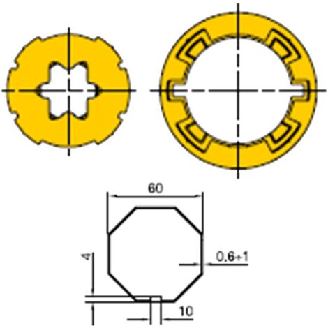 Kit Roue et Couronne pour tube Octo 70 Moteurs Somfy/Simu