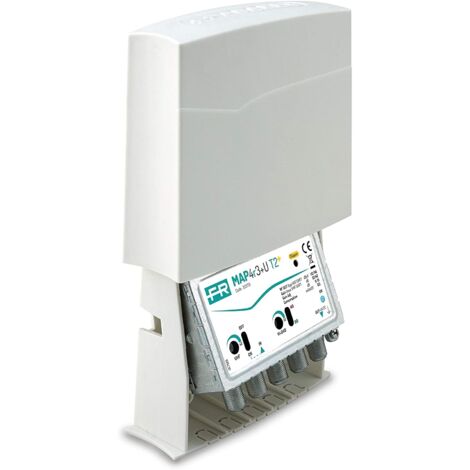 Amplificateur de signal à 2 entrées pour antennes – Montage sur poteau – Protection contre interférences LTE – Amplification VHF/UHF séparée – Fracarro