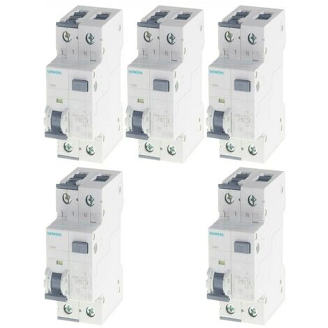 Kit Siemens  différentiels magnétothermiques 16A 1P+N 30MA 4,5KA 5SU13531KK16