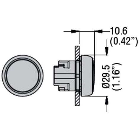 Tête pour voyant lumineux Lovato Platinum Jaune LPSL5 (1/2)
