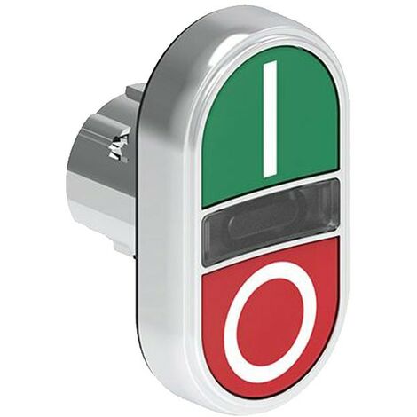 Bouton poussoir à impulsions Lovato I-0 lumineux rasé Vert/Rouge LPSBL7123 (1/2)