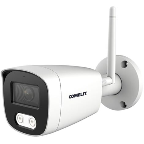 Comelit – Caméra Bullet WIFI IP 5MP – Vision nocturne IR jusqu'à 30m – Angle de vue 105° – Résistance IP66 – WIBCAMS05FASP - HD 5 MP