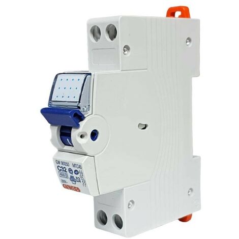 Interrupteur Différentiel Magnétothermique Type A 300mA 32A - RCBO 2P, Courbe B, 6kA