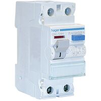 bloc différentiel - phase + neutre - 25a - 30 ma - type ac - hager