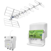 Kit FTE Antenne DTT avec filtre 5G avec amplificateur et alimentation VKIT7-5G