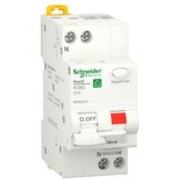 Disjoncteur à courant résiduel Hager 1P+N 30MA 16A ADC816H