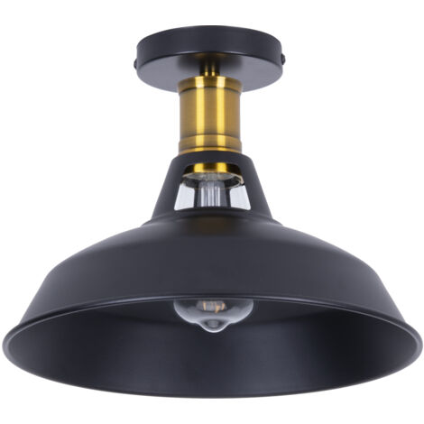 Plafonnier LED B.K.Licht Noir 38cm Avec étoiles – Pour Salon, Chambre, E27