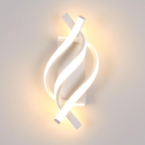 Applique Murale Intérieur, 22W LED Lampe Murale Design Spirale, Applique de Mur en Aluminium, 3000K pour Salon Couloir Entrée Escalier Blanc Lumière Chaude