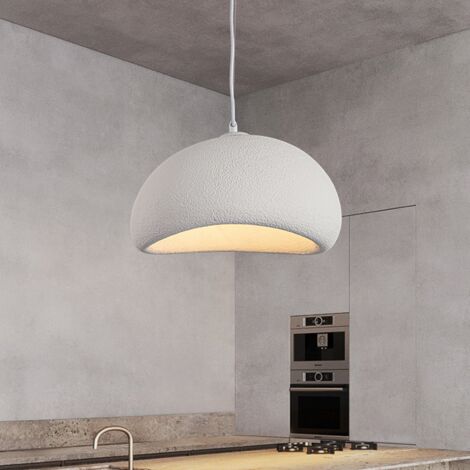 Axhup – Lustre suspension industrielle moderne – Plafonnier créatif en ciment – Culot E27 – 30cm pour cuisine, salon, chambre – Design épuré